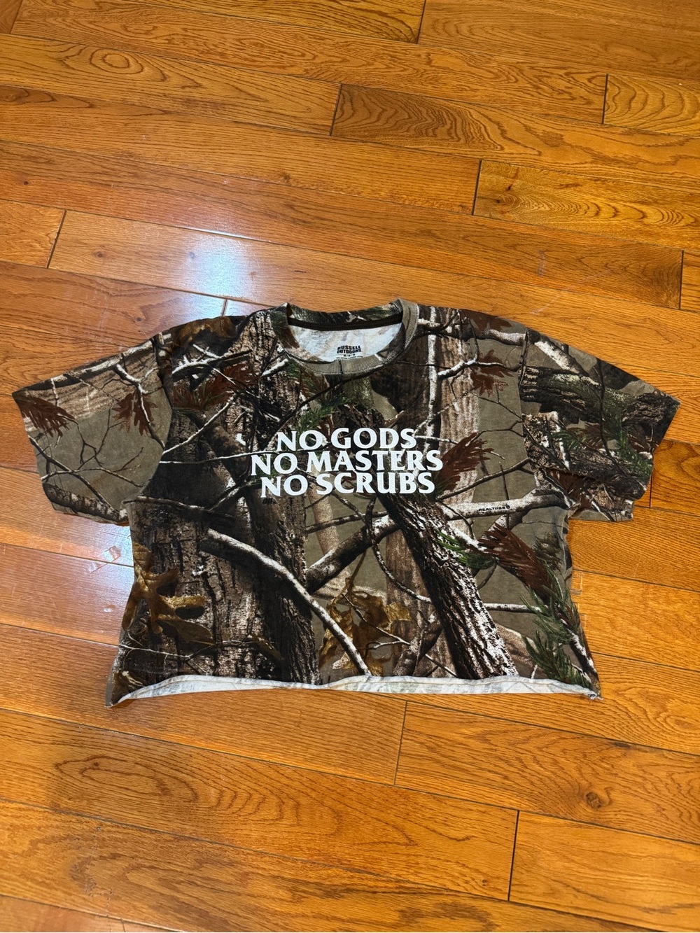 No Gods No Masters No Scrubs Camouflage Crop Tee